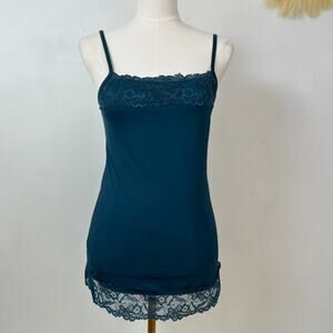 Maurices Womens Lace Trim Y2K Cami Tank Top Size M Preppy Fairy Whimsigoth